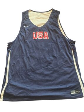 Nike Team USA Reversible Basketball Jersey 3XL Navy White NWOT